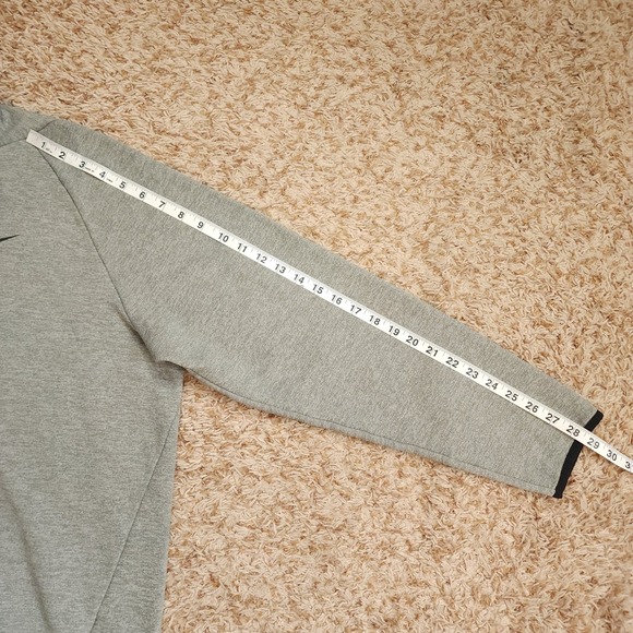 Nike Dri-Fit Quarter Zip Sweater Mens XL Gray Long Sleeve Pullover 932041-063 - Picture 7 of 8